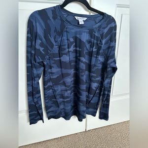 Athleta size small blue camo dry-fit top.